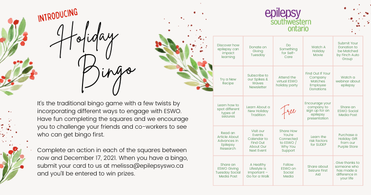 Introducing ESWO Holiday Bingo!